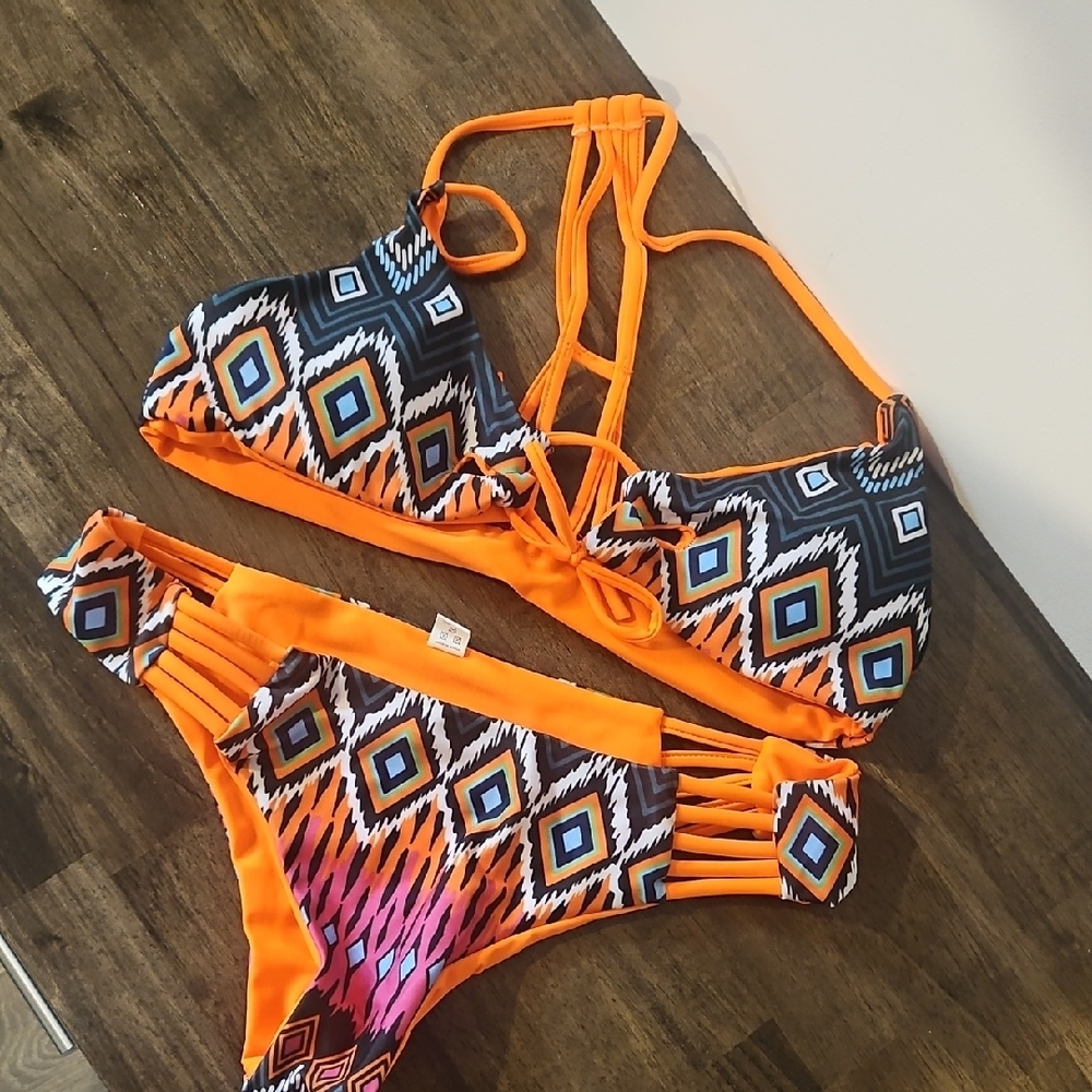 Vibrant Geometric Bikini Set